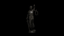 Dusty Old Iron Lady Justice Statue The Personification Of The Judicial System 3d Illustration 3d Render