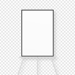 Blank flyer poster mockup. Blank white sheet of paper mockup. Mockup vector isolated. Template design. Realistic vector illustration.