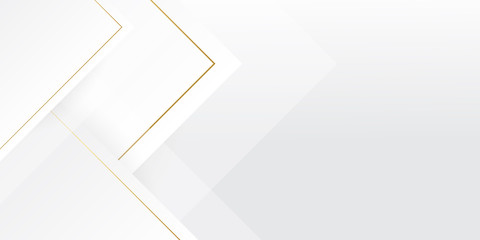 Luxury gold and white background, abstract decoration, golden pattern, halftone gradients, 3d vector illustration. White, grey, gold lines cover template, geometric shapes, modern presentation design