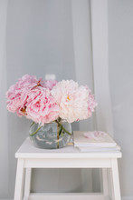 Pink Peonies In A Vase