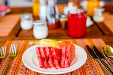 Wall Mural - Fresh watermelon pieces