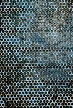 Blue Rusted Grate Texture