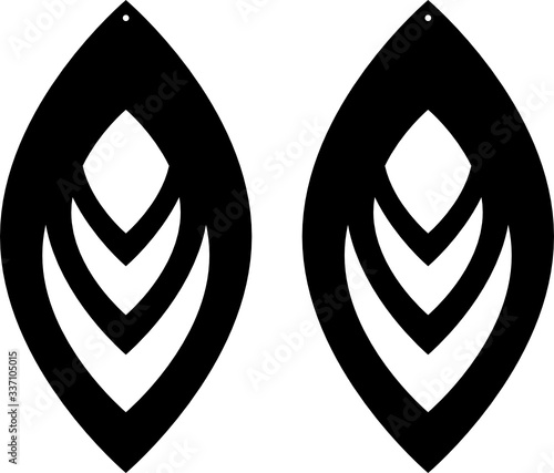 Download Svg Earrings Vector For Cricut And Silhouette Cut File Jewelry Template Design Earring Stock Vector Adobe Stock