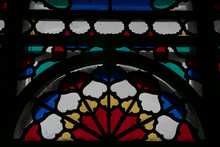 A View Of A Beautiful Colorful Symmetric Window