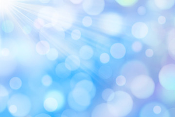 Wall Mural - beautiful sky background with sunshine bokeh in spring or summer