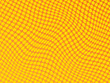 © powerbeephoto - Scattered dots wave yellow polka background seamless pattern. Vector illustration.