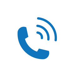 blue phone icon symbol in trendy flat style isolated on white background. telephone logo and vector 