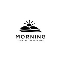 Wall Mural - Modern morning Sunlight logo design template