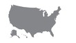 USA map with gray tone on  white background,illustration,textured , Symbols of USA