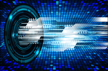 blue cyber circuit future technology concept background