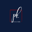 P K PK Initial logo template vector. Letter logo concept