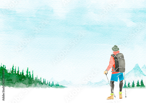 登山 ハイキング トレッキング 人物 男性 水彩 イラスト Ilustracion De Stock Adobe Stock 登山 ハイキング トレッキング 人物 男性 水彩 イラスト Ilustracion De Stock Adobe Stock