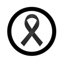 Illustration of black ribbon,Vector eps10 .Black circle isolated on white background