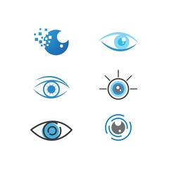 Wall Mural - Eye logo vector