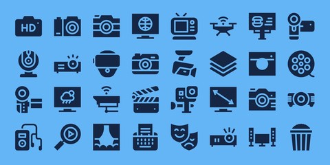 Poster - video icon set