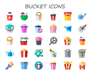 Wall Mural - bucket icon set