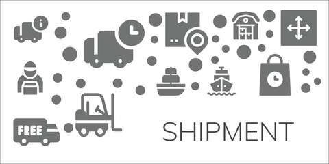 Wall Mural - shipment icon set