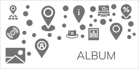 Wall Mural - Modern Simple Set of album Vector filled Icons