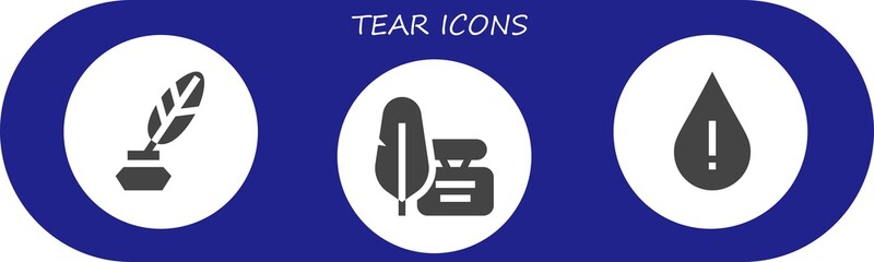 Poster - Modern Simple Set of tear Vector filled Icons