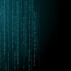 Abstract Technology Background. binary data and streaming binary code background. vector illustration EPS10