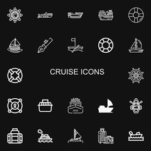 Editable 22 Cruise Icons For Web And Mobile