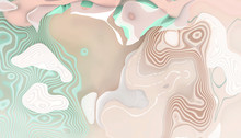 Abstract Curves Background Green - Red Waves And Artistic Curves.Exotic And Modern - 3d Rendering