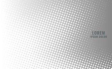 Abstract halftone dotted background. Monochrome grunge pattern with dot and circles. Vector modern pop art texture for posters, sites, business cards, cover, postcards, labels, stickers layout.