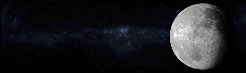 Wall Mural - waning gibbous moon panoramic