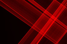 Abstract Red Lines Drawn By Light On A Black Background