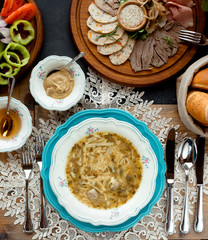 traditional erishte soup on the table 2