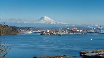 Wall Mural - Harbor And Mountain 3