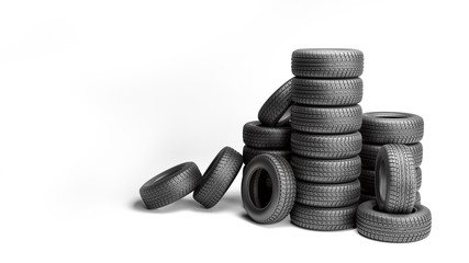 Wall Mural - Automobile tire. Wheels for the car. Tires for cars. 