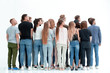 © ASDF - rear view. a group of young people looking in one direction