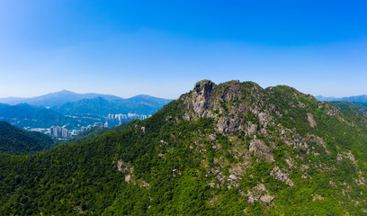 Wall Mural - Lion rock mountain in Hong Kong