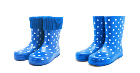 Wall Mural - Gumboots. Isolated on white background.