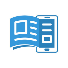 Illustration for reading mobile articles.