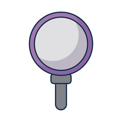 Poster - magnifying glass lens on white background