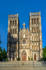 Wall Mural - St. Joseph's Cathedral (simply called “Big Church” in Vietnamese), Nha Chung Street near the Hoan Kiem Lake. 