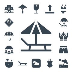 Poster - umbrella icon set