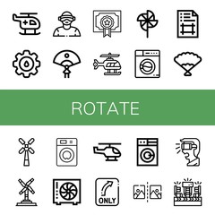 Poster - rotate simple icons set