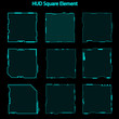 © VINAYKUMAR - Set of hud square elements,Futuristic Sci Fi Modern User Interface Set.hud square elements,head up display,hud elements