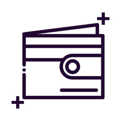 Poster - purchase wallet line style icon