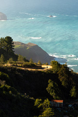 Wall Mural - aerial view of mountains and mediterranean sea