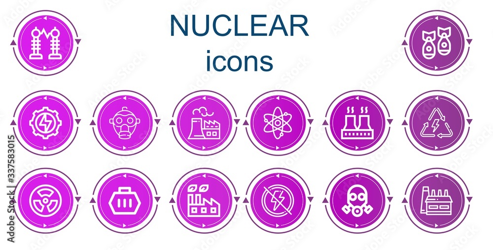 Nuclear Stack Icon Editable 14 nuclear icons for web and mobile Stock Vector | Adobe Stock