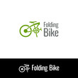 City folding bike logo design vector illustration