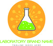 Laboratorium chemiczne  logo koncepcja
