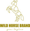 Dziki koń logo koncepcja