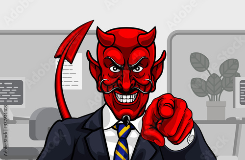 An evil devil or Satan busi...