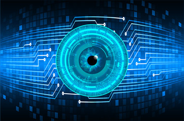 blue eye cyber circuit future technology concept background