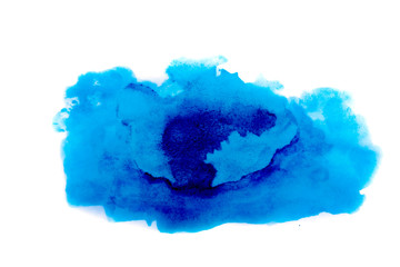 Wall Mural - watercolor illustration art abstract blue color texture background. watercolor wash splash with hand